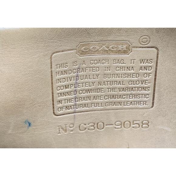 Vintage Coach C30-9058 Glove-Tanned Natural Tan Leather Shoulder Bag - Picture 5 of 5